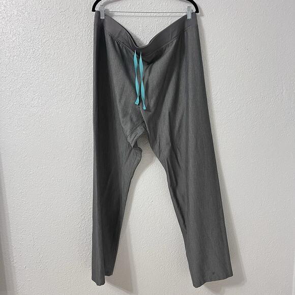 Figs Livingston Scrub Pants Womens Size XXL Tall Gray Straight Leg Workwear - Picture 1 of 7